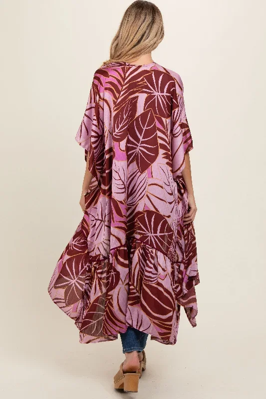 lavender-tropical-print-long-maternity-cover-up