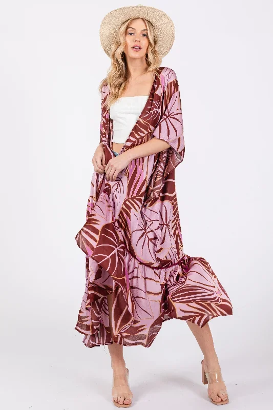 lavender-tropical-print-long-maternity-cover-up