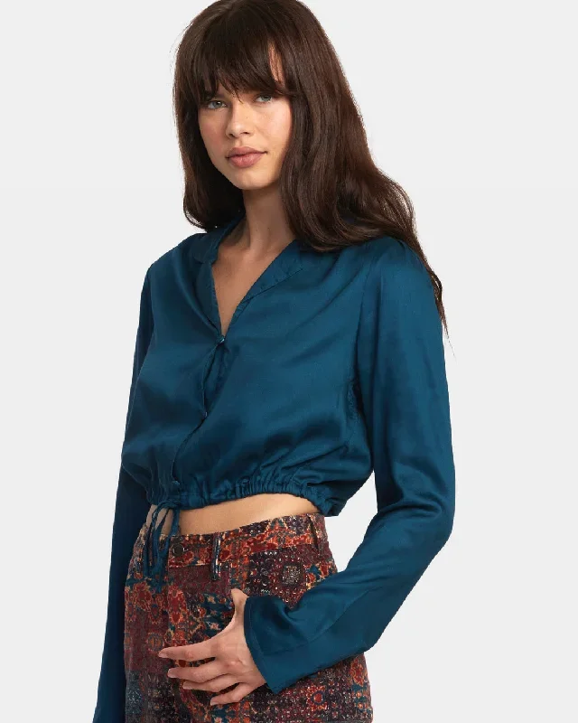 Layla Top Long Sleeve Shirt - Pond