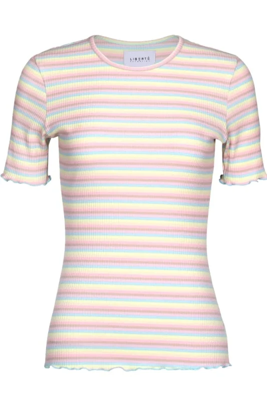 Liberte - Natalia-Ss-Blouse - Dusty Multicolor Stripe