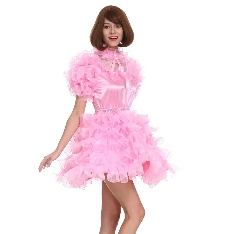 lockable-pink-ruffles-dress