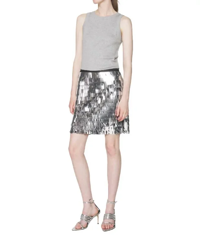 Loraine Skirt In Silver