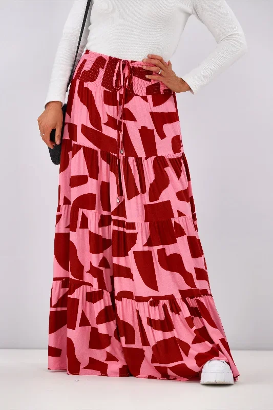 new-u-collection-pink-geo-print-maxi-skirt