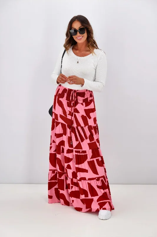 new-u-collection-pink-geo-print-maxi-skirt