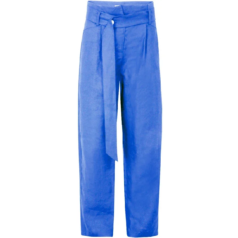 LINEN SUIT TROUSER ""NOMADE"" IN BLUE