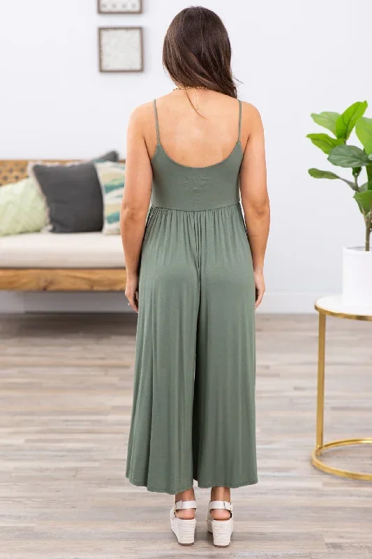 olive-fit-and-flare-wide-leg-jumpsuit