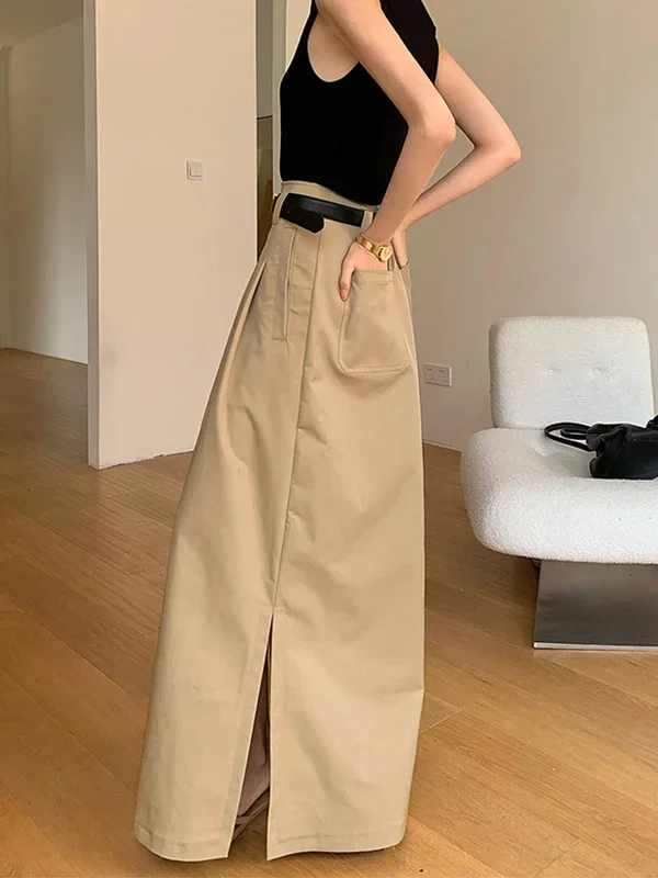 oversized-cotton-split-maxi-skirt-without-belt