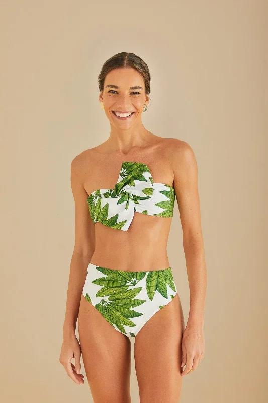 Off-White Palm Fan High Waist Bikini Bottom