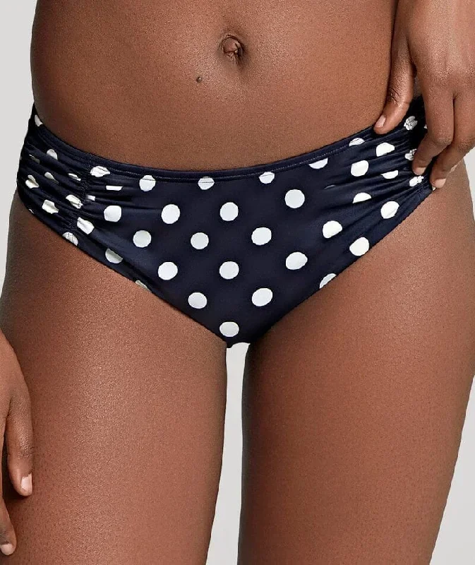 Panache Swimwear Anya Riva Spot Gather Pant Bikini - Navy/Vanilla