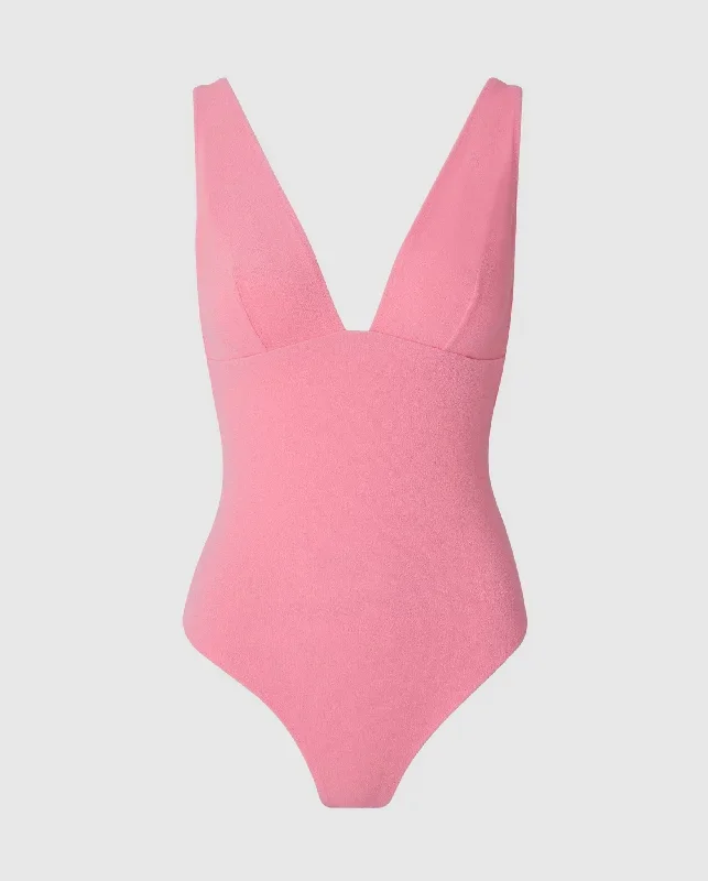 plunge-swimsuit-pink