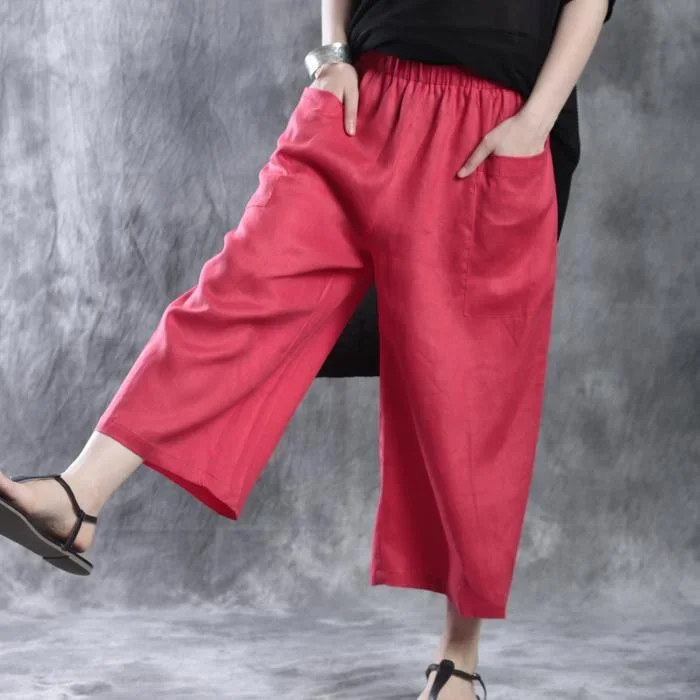 red-wide-leg-pants-plus-size-linen-pants-elastic-waist