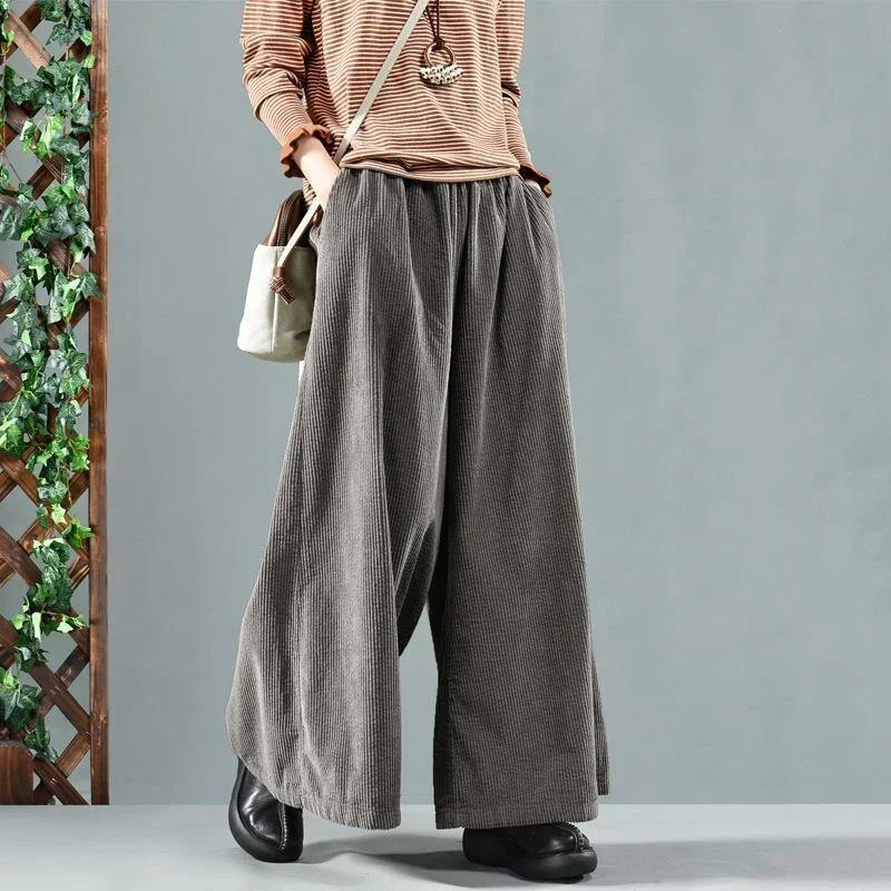 Retro Oversize Spring Corduroy Pants