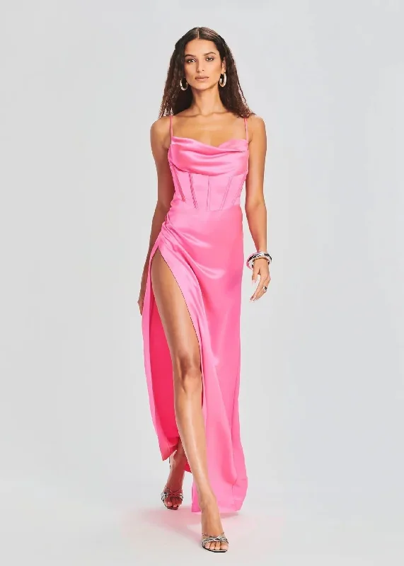 Retrofete - Rosa Corset Dress - Hyper Pink