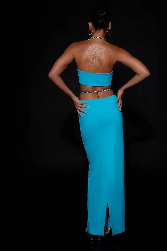 ruby-diamante-rope-ruched-maxi-skirt-cyan-blue