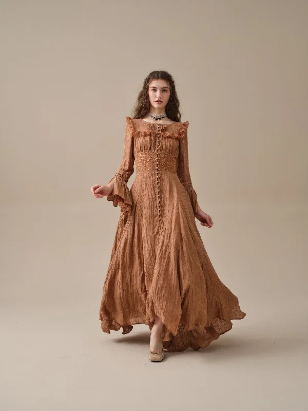 ruffle-linen-dress-corset-lace-dress-vintage-dress-elegant-dress-princess-dress-long-sleeved-dress-linennaive