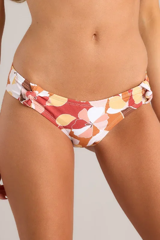 Sandy Siren Peach Floral Bikini Bottoms