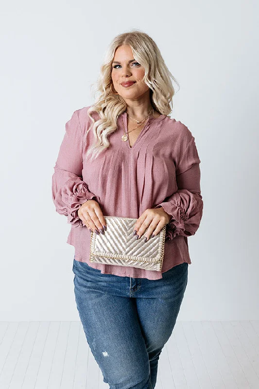 Santa Cruz Chic Shift Top In Blush Curves