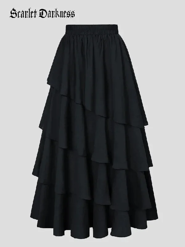 scarlet-darkness-women-skirts-renaissance-swing-skirt-elastic-waist-4-layer-flared-a-line-skirt