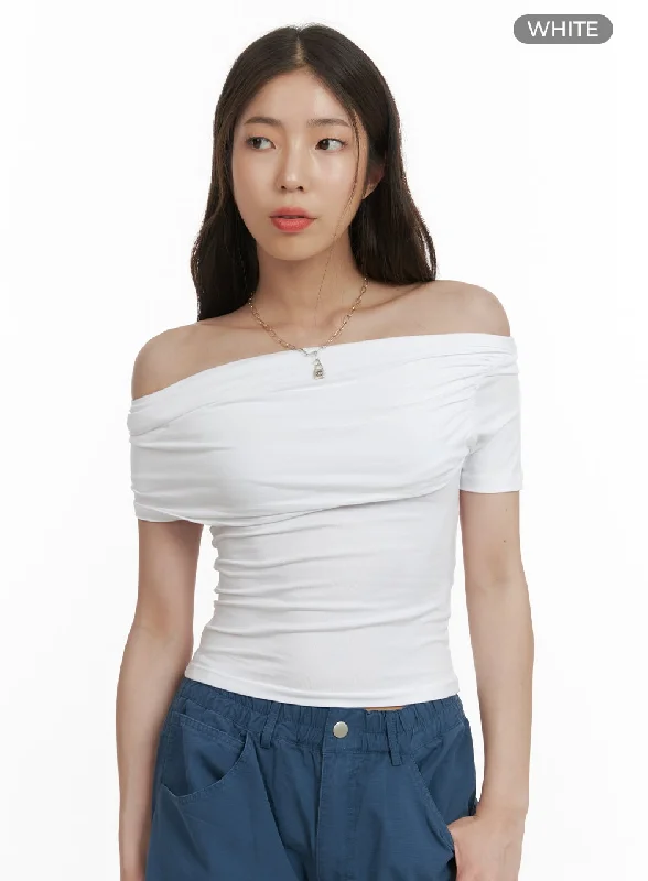 shirred-off-shoulder-slim-top-cy416