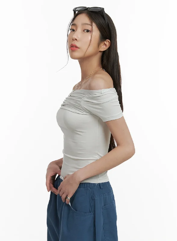 shirred-off-shoulder-slim-top-cy416