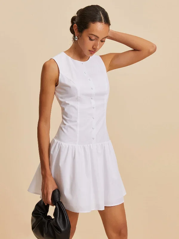 sleeveless-zipper-crew-neck-dress