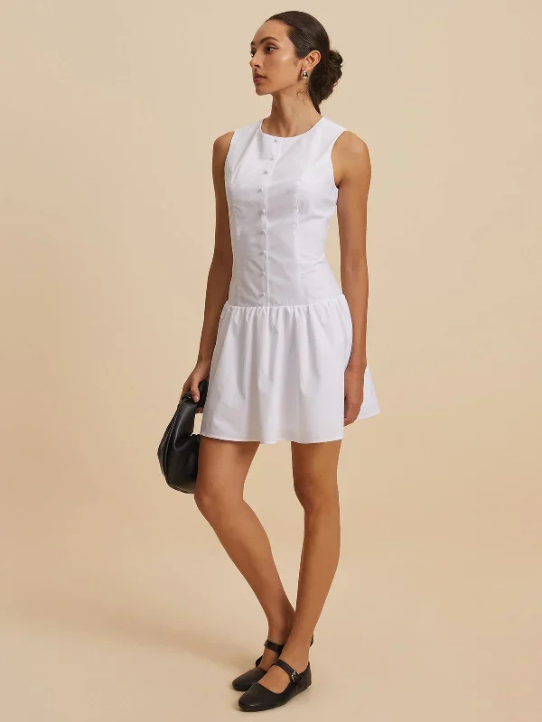 sleeveless-zipper-crew-neck-dress