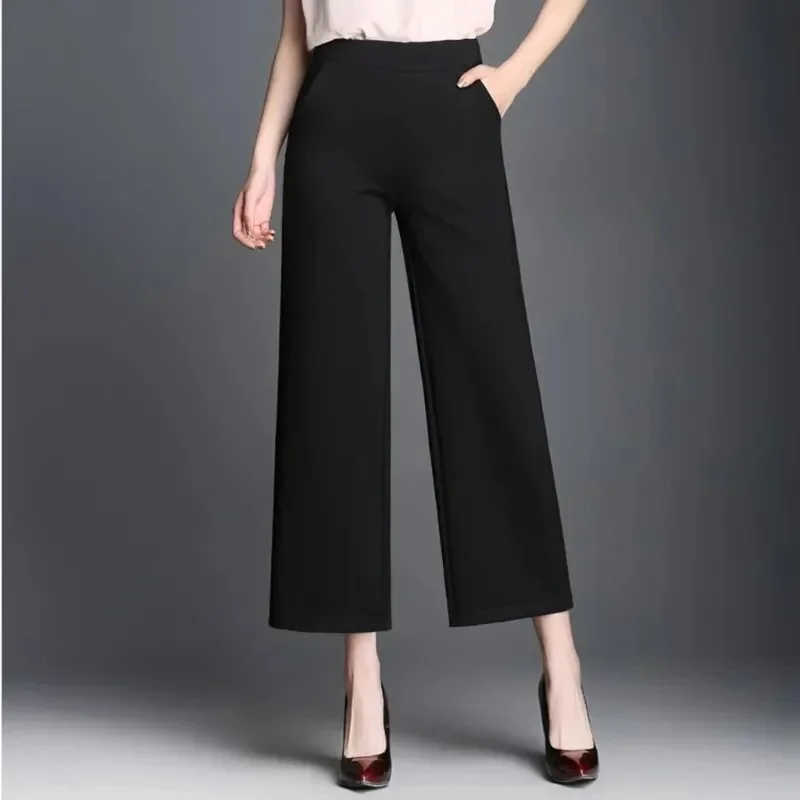 Elastic High Waist Office Lady Trousers