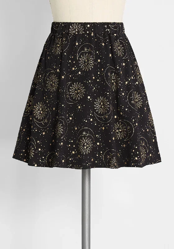 Star-Dusted Destiny Skater Skirt