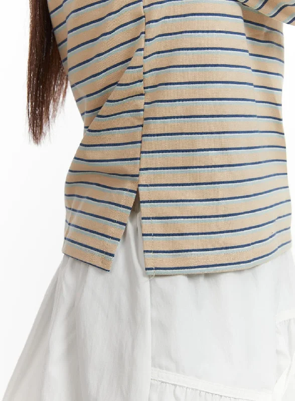 striped-buttoned-collar-long-sleeve-cy407