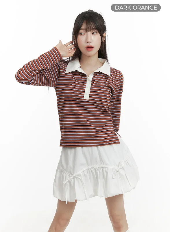 striped-buttoned-collar-long-sleeve-cy407