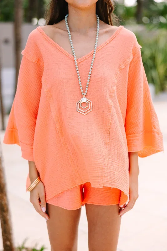 sunny-side-of-life-coral-orange-gauze-top