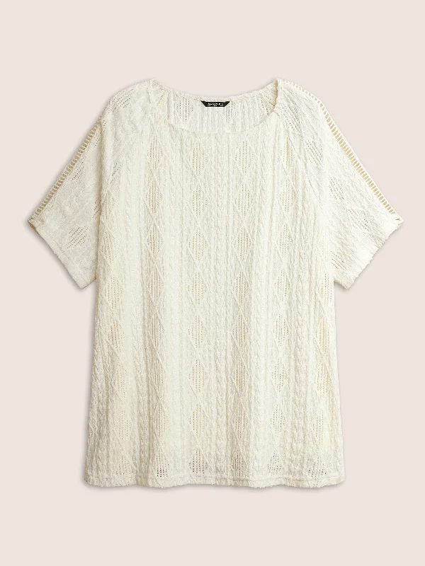 texture-jacquard-round-neck-cut-out-t-shirt