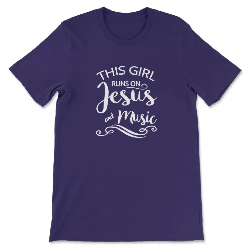 this-girl-runs-on-jesus-and-music-shirt