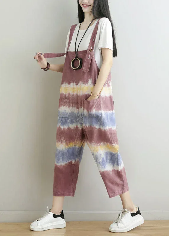 unique-brick-red-oversized-tie-dye-cotton-jumpsuits-spring