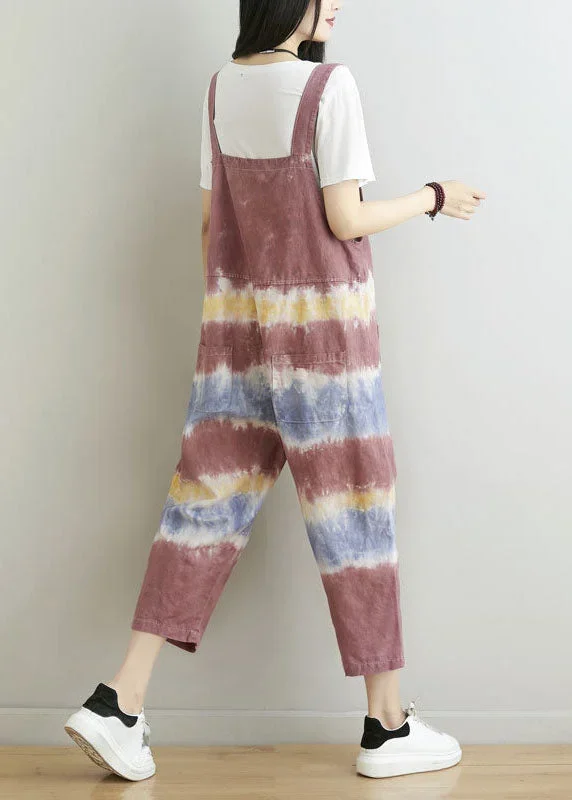 unique-brick-red-oversized-tie-dye-cotton-jumpsuits-spring