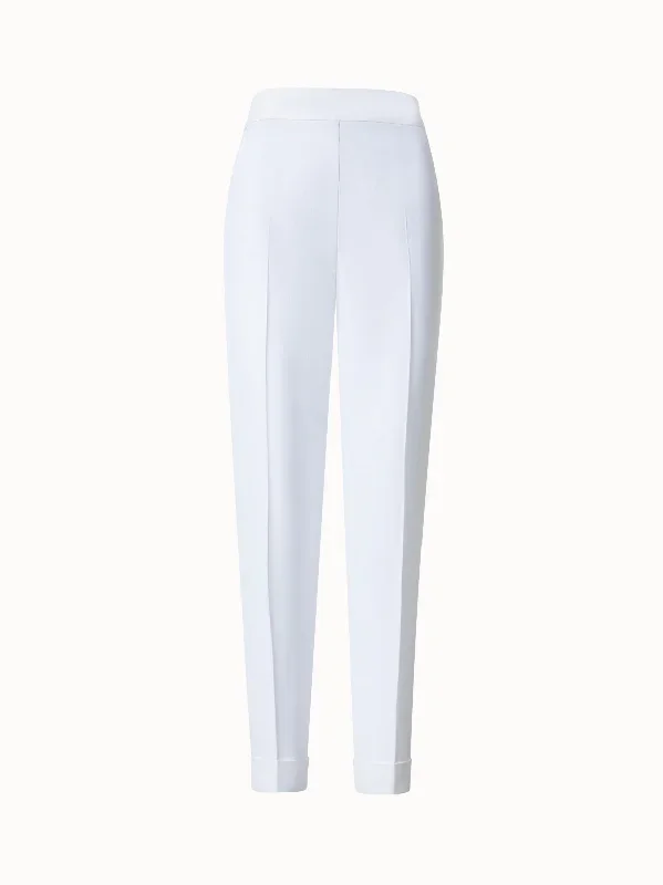 Viscose Crêpe Tapered Pants