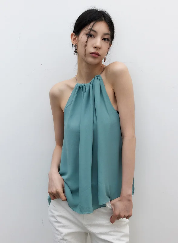 Wide Sleeveless Blouse IY326