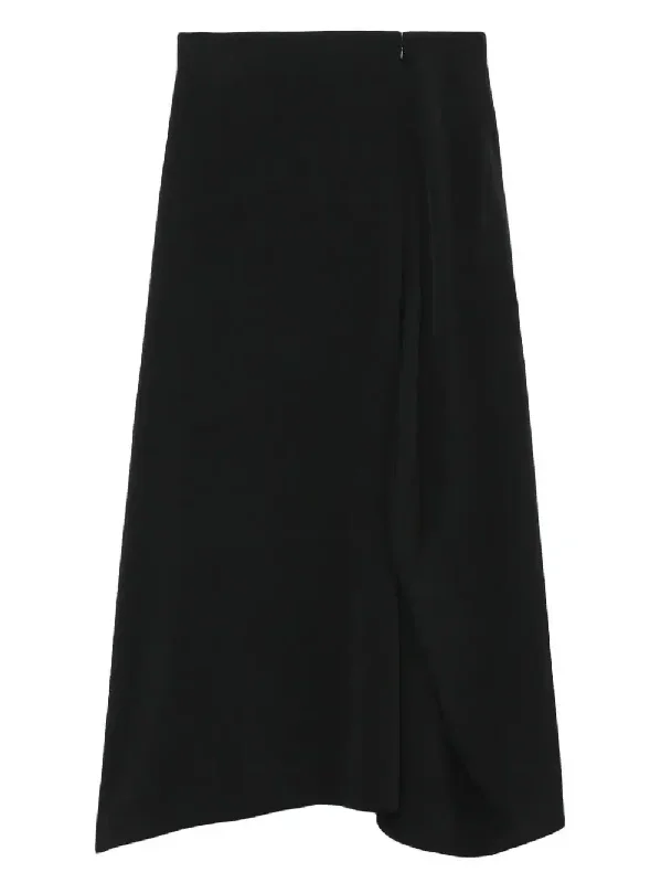 ys-panel-tuck-flared-skirt-skirts-600045514blk